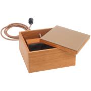 HESPERIDE Elektrobox Massivholz Eiche hell natur geölt, Deckel Leder HESPERIDE Elektrobox Massivholz Eiche hell natur geölt, Deckel Leder
