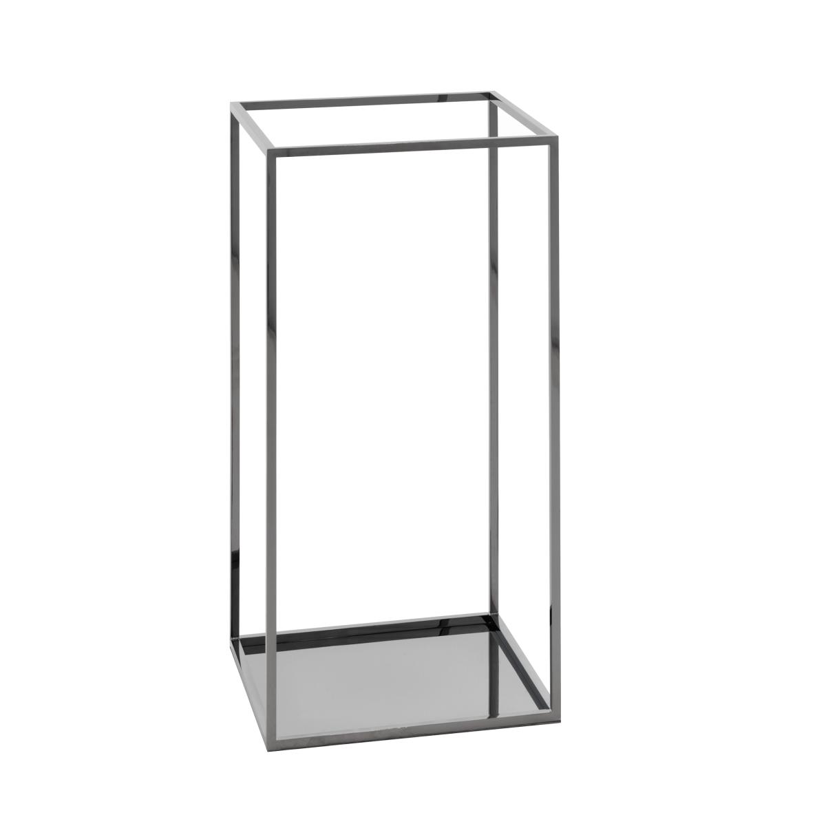 RACK Schirmständer / Beistelltisch eckig rauchchrom glänzend von schönbuch RACK Schirmständer / Beistelltisch eckig rauchchrom glänzend