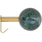 DOTS STONE Garderobenhaken mit Marmorkugel Verde Guatemala grün DOTS STONE Garderobenhaken mit Marmorkugel Verde Guatemala grün