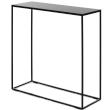 RACK Konsoltisch 70 cm, schwarz / Glasplatte schwarz