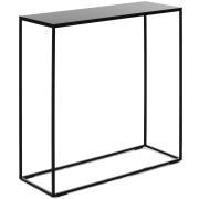 RACK Konsoltisch 70 cm, schwarz / Glasplatte schwarz