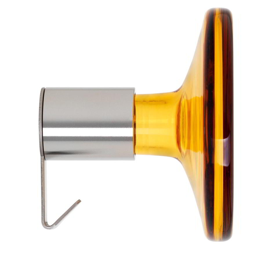 BULB Garderobenhaken  9 cm amber (Bernstein) mit Mantelhaken