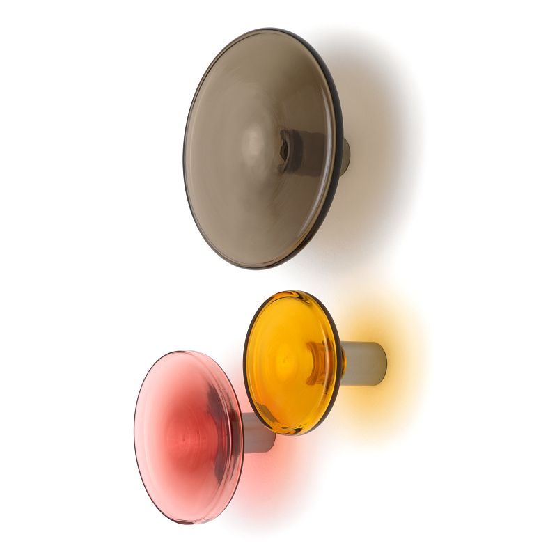 BULB Garderobenhaken smoke, amber und red von schönbuch BULB Garderobenhaken smoke, amber und red