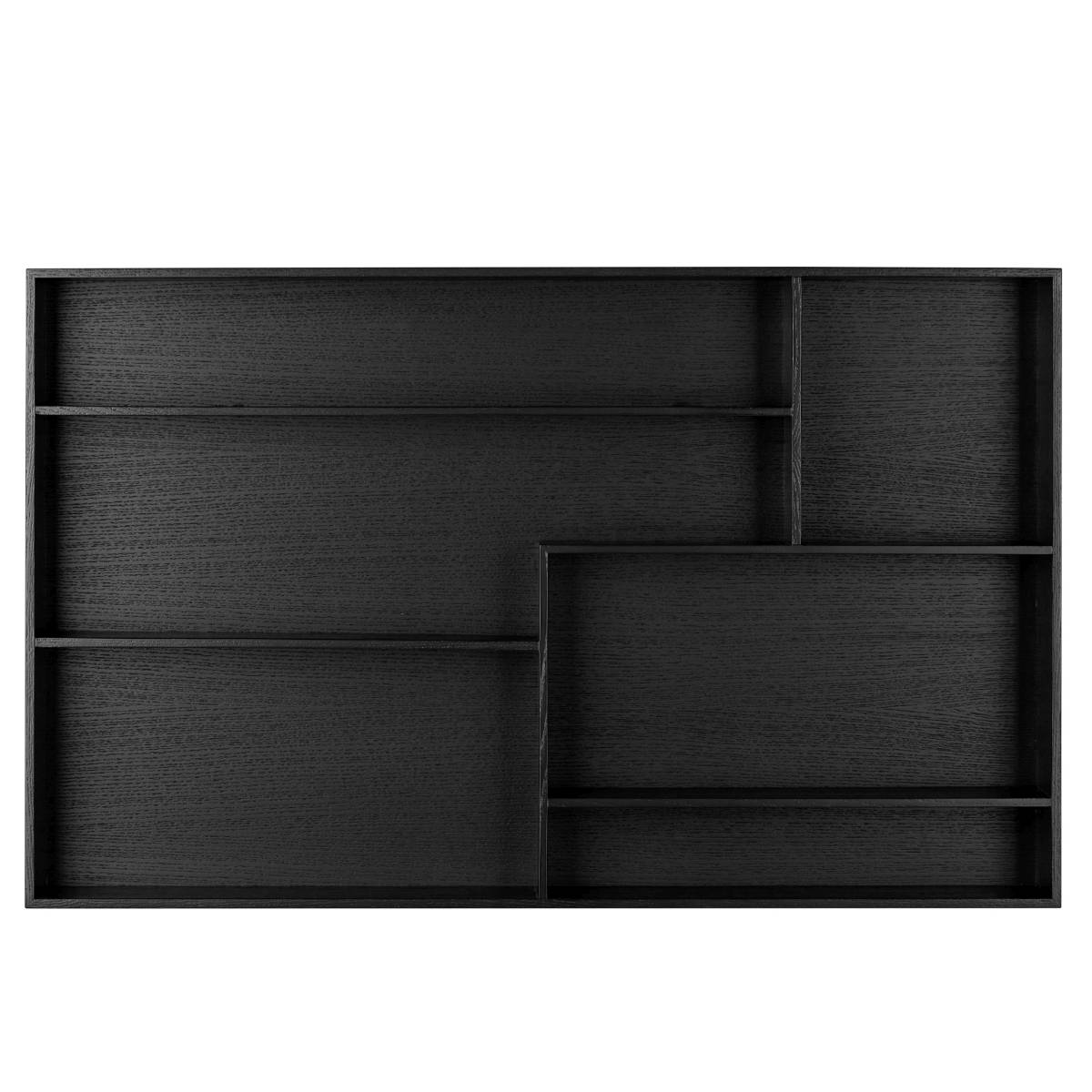 TREASURE BOX Setzkasten Esche schwarz mit 6 Fächern