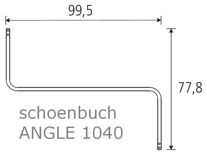 ANGLE Garderobenständer 1040 Vermassung von schönbuch ANGLE Garderobenständer 1040 Vermassung