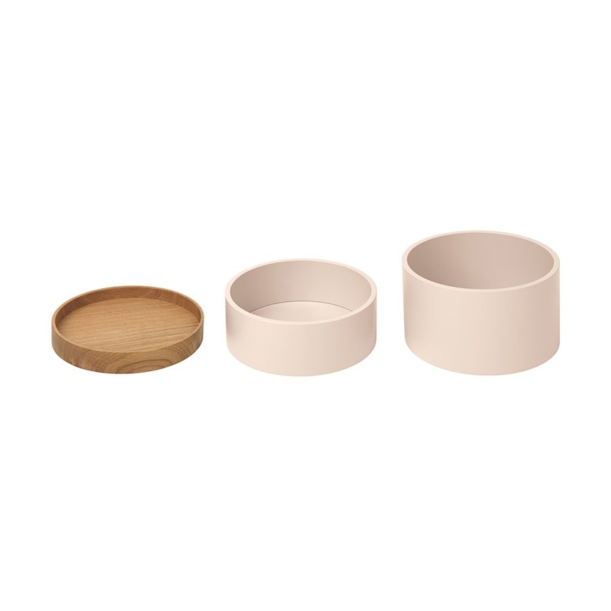 CAPSULE Holzdosen, vanille / Eiche, einzeln von schönbuch CAPSULE Holzdosen, vanille / Eiche, einzeln