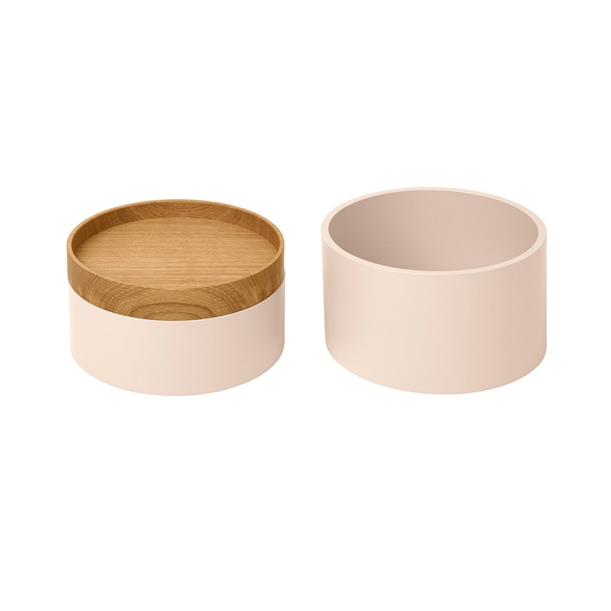 CAPSULE Holzdosen, vanille / Eiche, 2er von schönbuch CAPSULE Holzdosen, vanille / Eiche, 2er