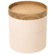 CAPSULE Holzdosen 2er-Set Lack vanille / Deckel Eiche natur geölt CAPSULE Holzdosen 2er-Set Lack vanille / Deckel Eiche natur geölt