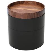 CAPSULE Holzdosen 2er-Set schieferschwarz / Deckel Nussbaum CAPSULE Holzdosen 2er-Set schieferschwarz / Deckel Nussbaum