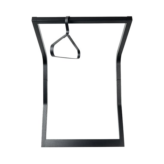 SLED Wandgarderobe 50 cm Lack schwarz offenporig von schönbuch SLED Wandgarderobe 50 cm Lack schwarz offenporig