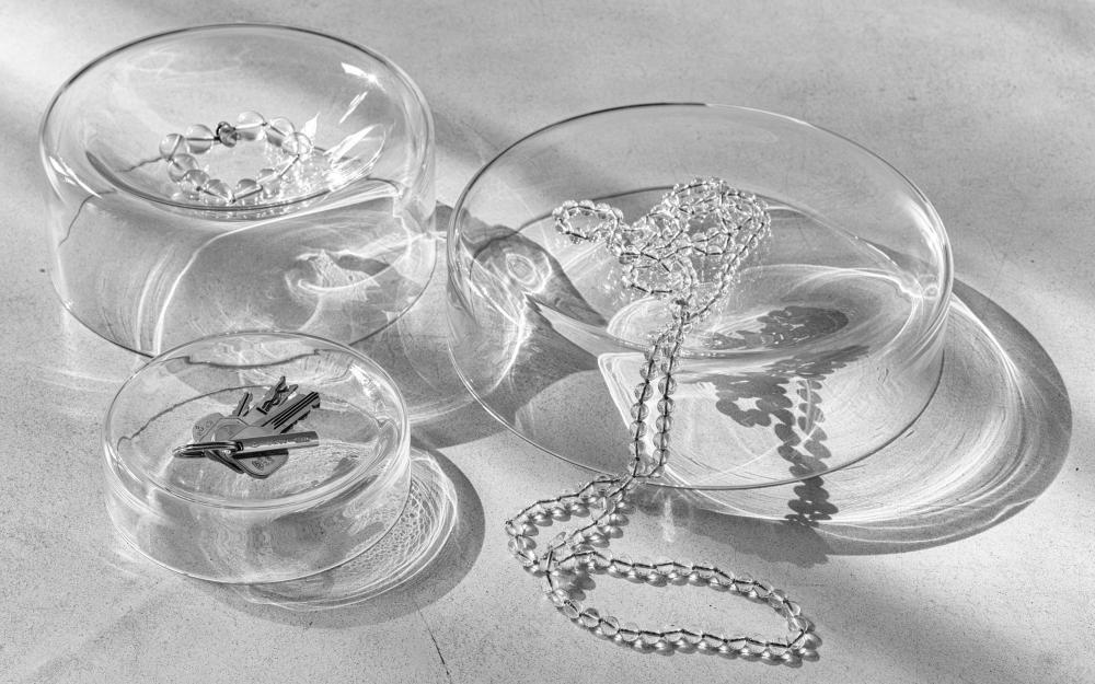 JAR Glasschalen aus Klarglas, Design Martha Schwindling, verschiedene Größen