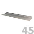 S7 Bord Wandregal 45 cm Aluminium natur eloxiert