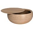 BOWL Holzdose mit Deckel  11 x H 5 cm, Eiche gelt