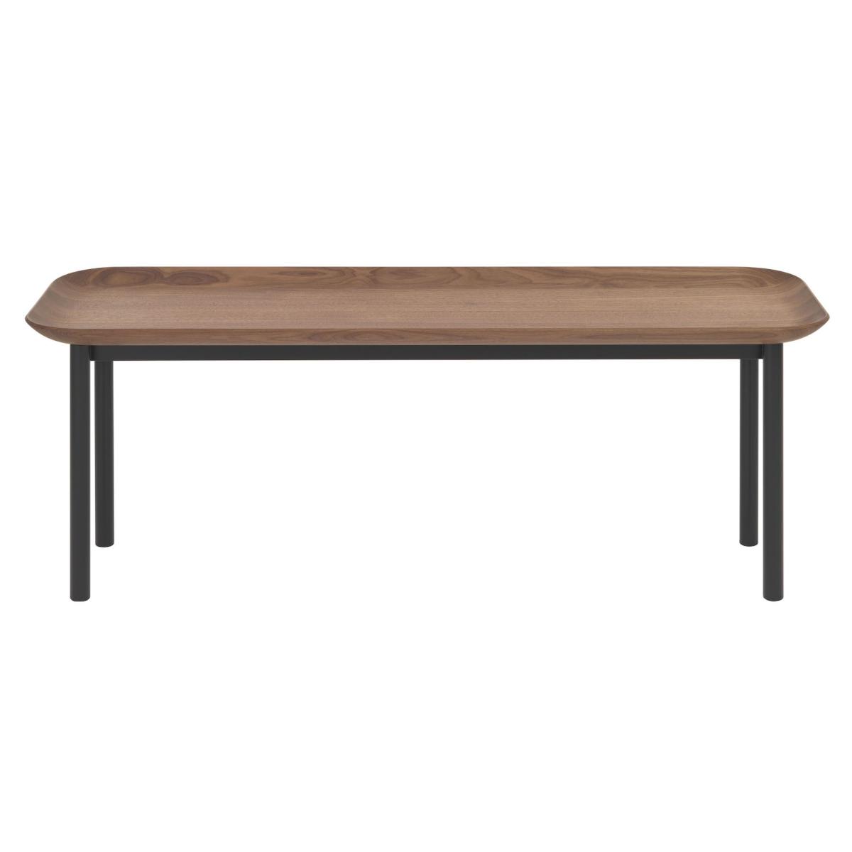 TANI Bank 120 cm Gestell schwarz / Ablage Nussbaum von schönbuch TANI Bank 120 cm Gestell schwarz / Ablage Nussbaum