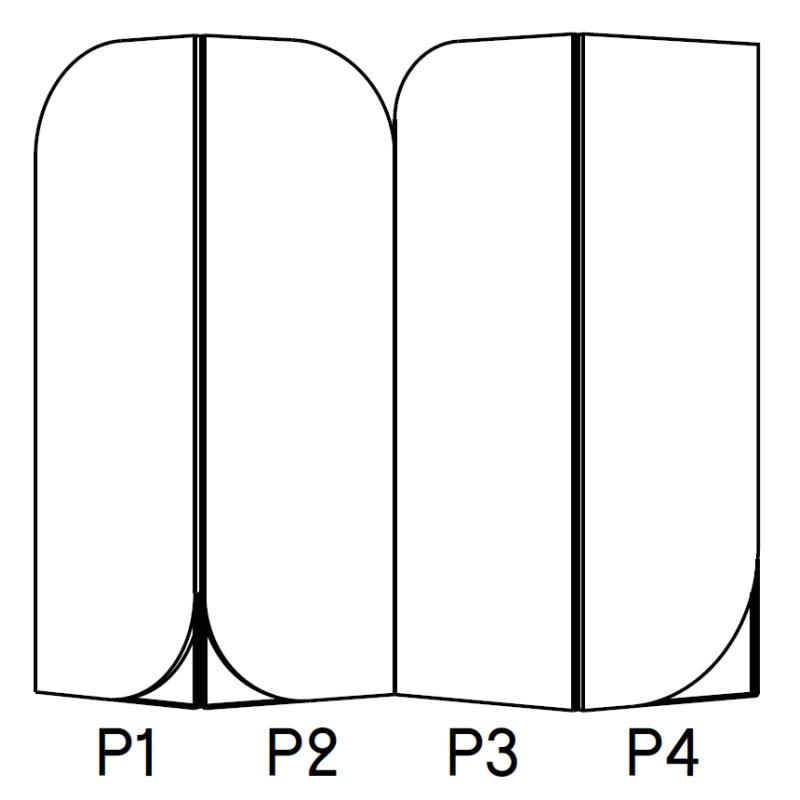 LOLA Raumteiler mit 4 Paneles von schönbuch LOLA Raumteiler mit 4 Paneles