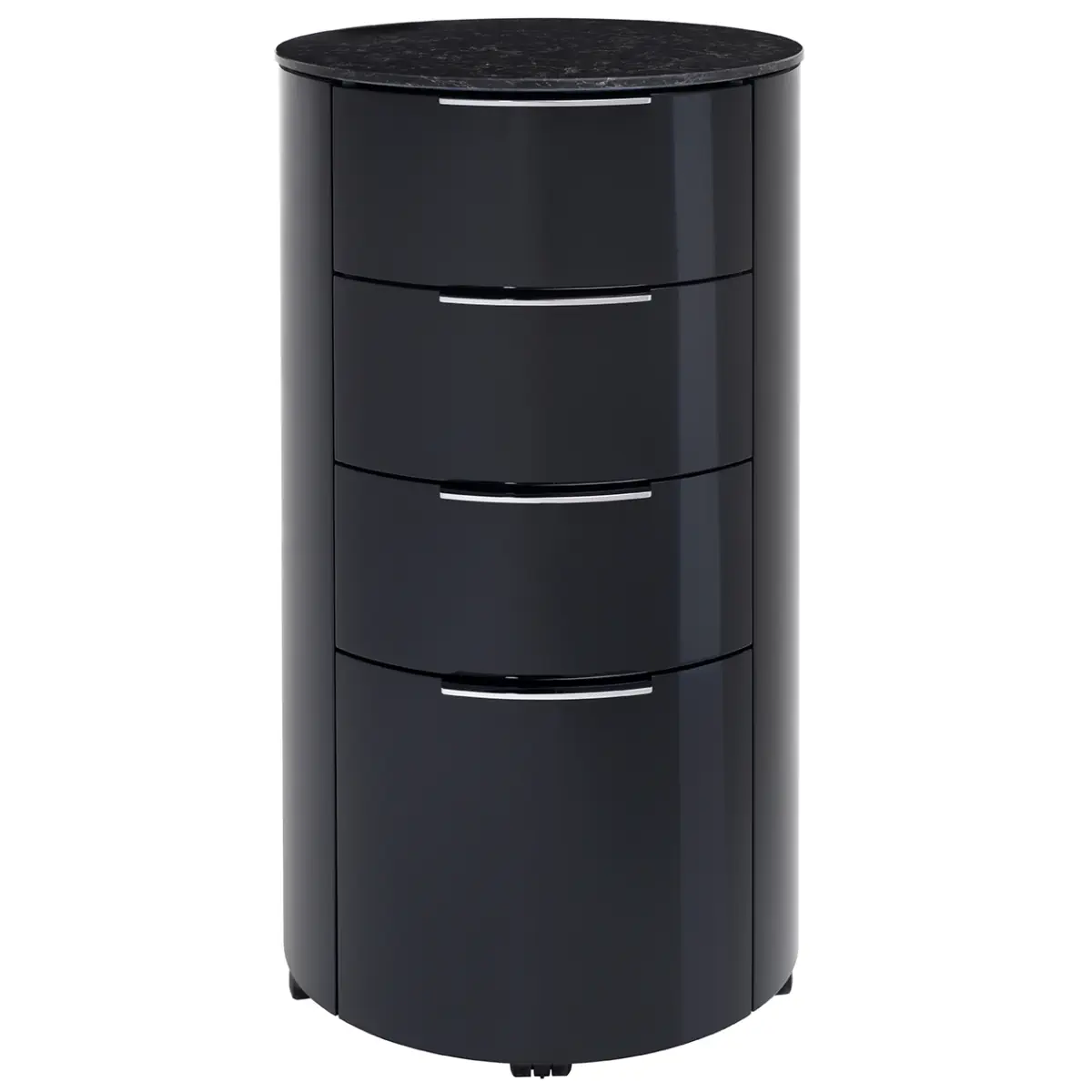 CONGA in Schwarz Hochglanz mit Mamor Abdeckplatte