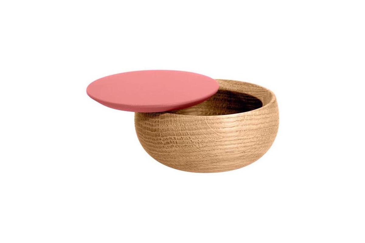 BOWL Holzdose mit Deckel klein Edition Milan, flamingo pink