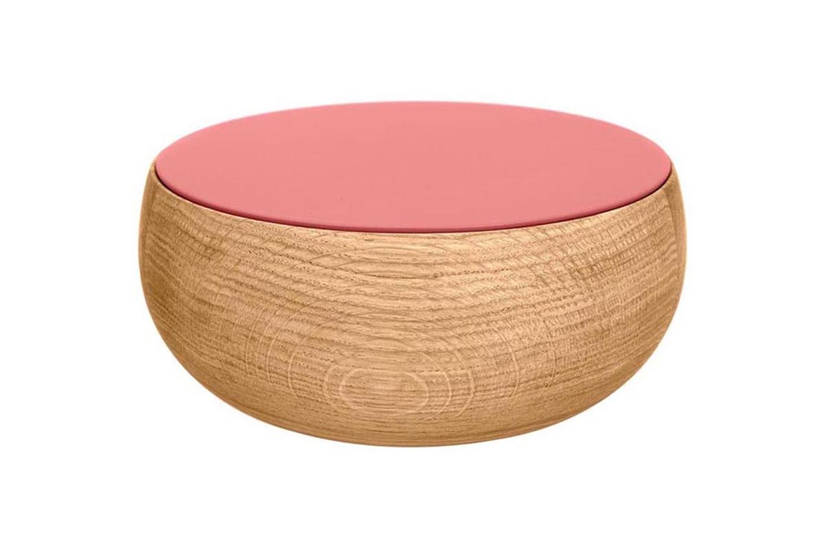 BOWL Holzdose mit Deckel gro Edition Milan, flamingo pink