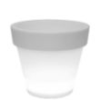 Beleuchteter Blumentopf BORDATO LISCIO H60 cm  68 cm wei