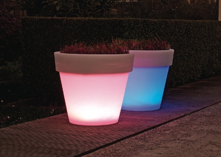 BORDATO beleuchteter LED-Blumentopf