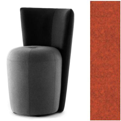 ZAPALLO Sessel mit Rckenlehne / Pouf Wollfilz Lana orange