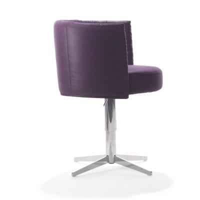 RON Sessel Leder violett, Rückansicht von signet RON Sessel Leder violett, Rückansicht