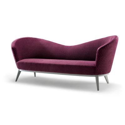 SUE Diwan, violett, gesteppt, Seitenansicht von signet SUE Diwan, violett, gesteppt, Seitenansicht