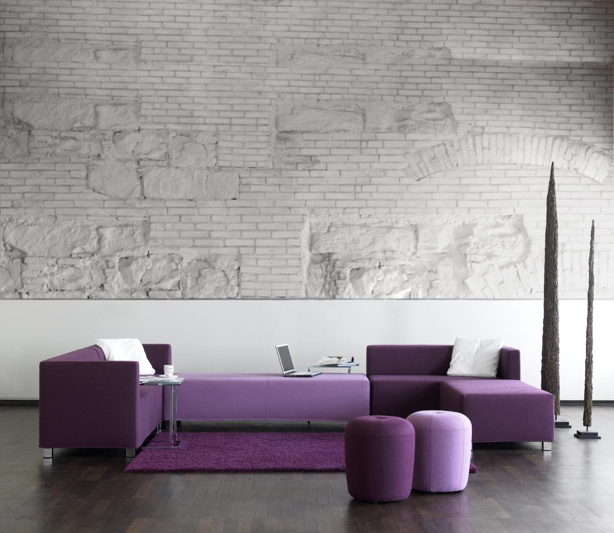 Von links nach rechts: Sofa 120, Ecke, Element 180, Sofa 120, Ecke, Element 150 von signet Von links nach rechts: Sofa 120, Ecke, Element 180, Sofa 120, Ecke, Element 150