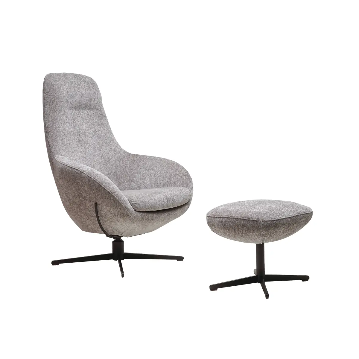 Aktionsmodell MANIRA Sessel und Hocker in taupe von signet Aktionsmodell MANIRA Sessel und Hocker in taupe