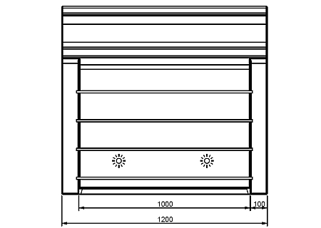 beleuchtete BREAK LINE Bar Technische Daten