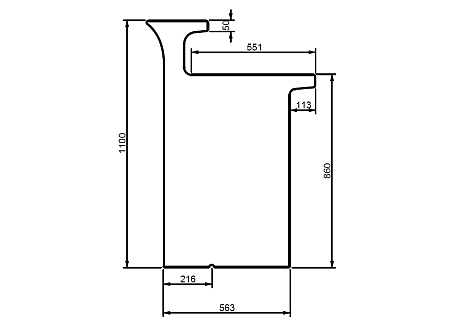 beleuchtete BREAK LINE Bar Technische Daten