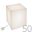 CUBO Leuchttisch / Leuchtsule Indoor 50x50, Hhe 60 cm, wei