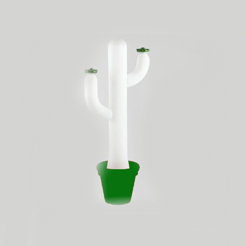 Cactus Stehleuchte mit Topf dunkelgr�n, Stamm wei�, S