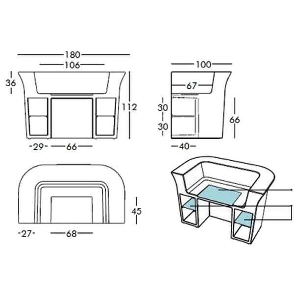 MY DESK beleuchtete Theke Technische Daten von Slide Design MY DESK beleuchtete Theke Technische Daten