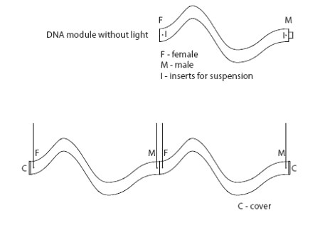 DNA CONNECTION Pendelleuchte von Slide Design DNA CONNECTION Pendelleuchte