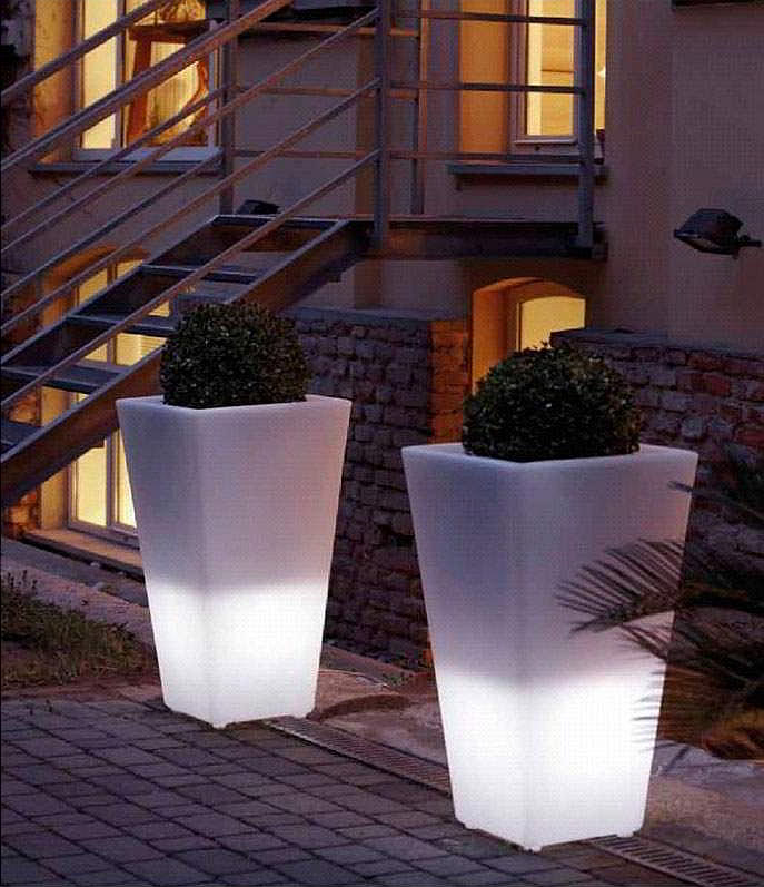 Y-Pot Light Blumentopf beleuchtet