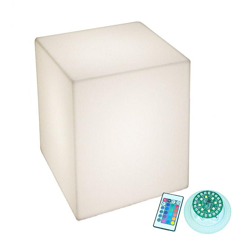 CUBO Leuchtwrfel 50 mit Slide Akku-LED-Modul und IR-Fernbedienung