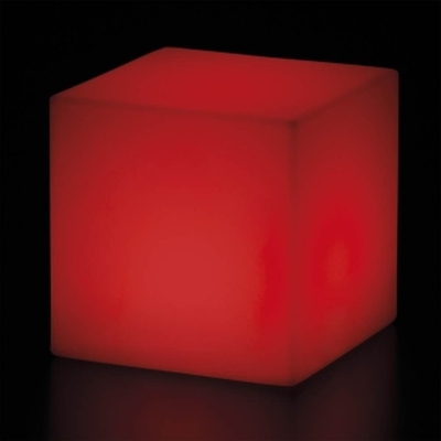 CUBO Leuchtwrfel mit Akku / LED rot leuchtend