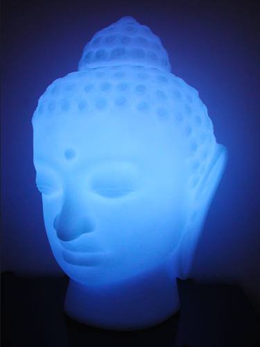 BUDDHA LEUCHTFIGUR wei RGB LED Indoor und Akku