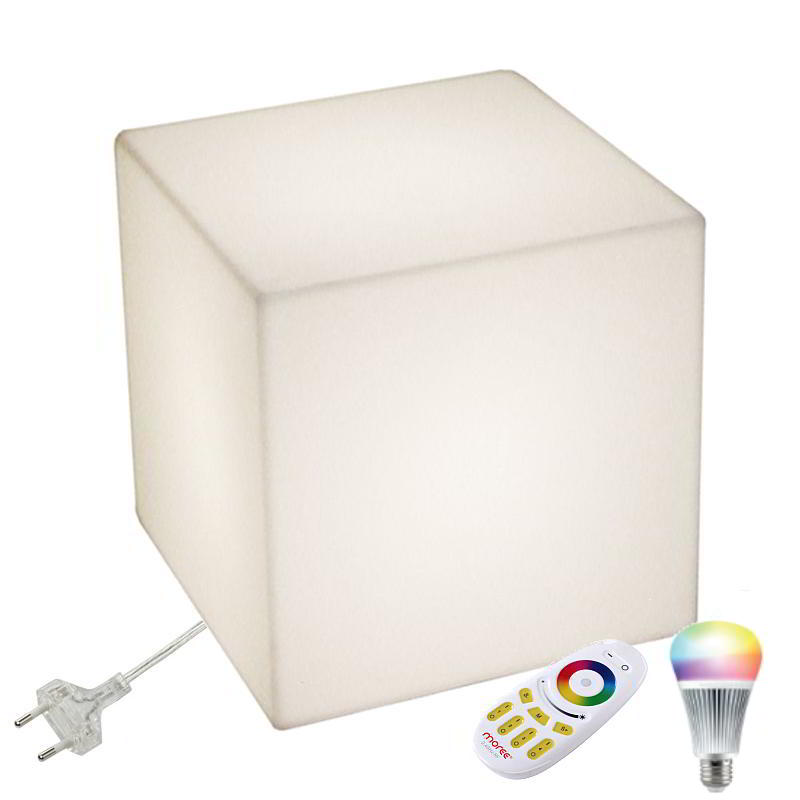 CUBO Leuchtwrfel Indoor 75 mit LED Beleuchtung und Funk-Fernbedienung