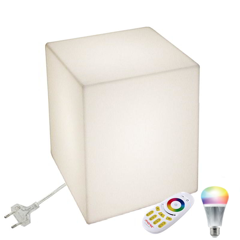 CUBO Leuchtwrfel Indoor 50 mit LED Beleuchtung und Funk-Fernbedienung