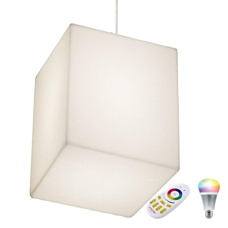 CUBO HANGING 50 Outdoor mit LED-Birne und Funk-Fernbedienung