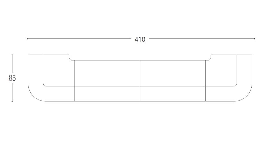 BREAK LINE Bar 410 cm, Vermassung