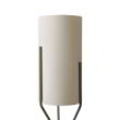 AURA Stehlampe Pearl Grey, Schirm in Ivory White