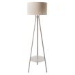 ALLURE Stehlampe Pearl Grey, Schirm in Ivory White