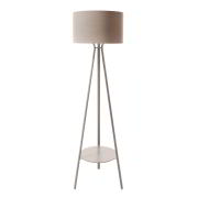 ALLURE Stehlampe Pearl Grey, Schirm in Melange Ecru