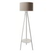 ALLURE Stehlampe White, Schirm in Melange Ecru