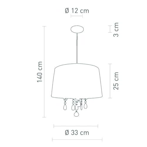 Pendelleuchte Organza P5 weiß von Sompex Pendelleuchte Organza P5 weiß