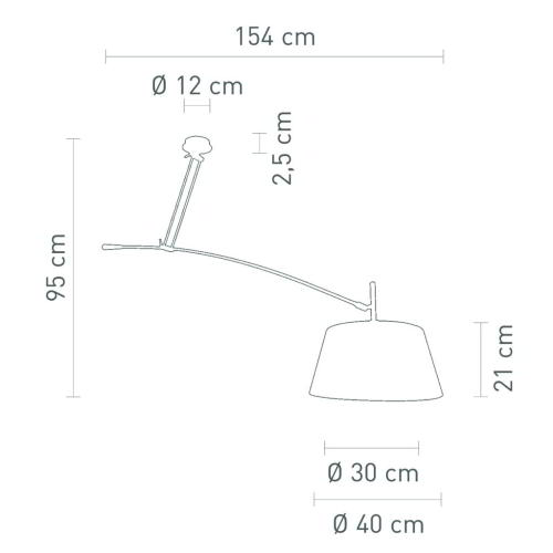 Toledo P Pendelleuchte, schwenkbar, Schirm creme