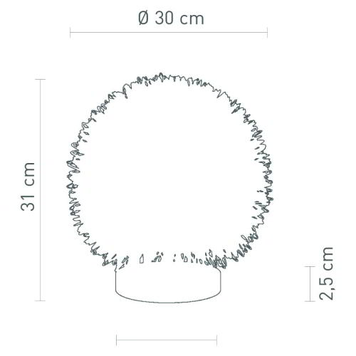 Tischleuchte Kaktus  30 cm Alu Drahtgeflecht